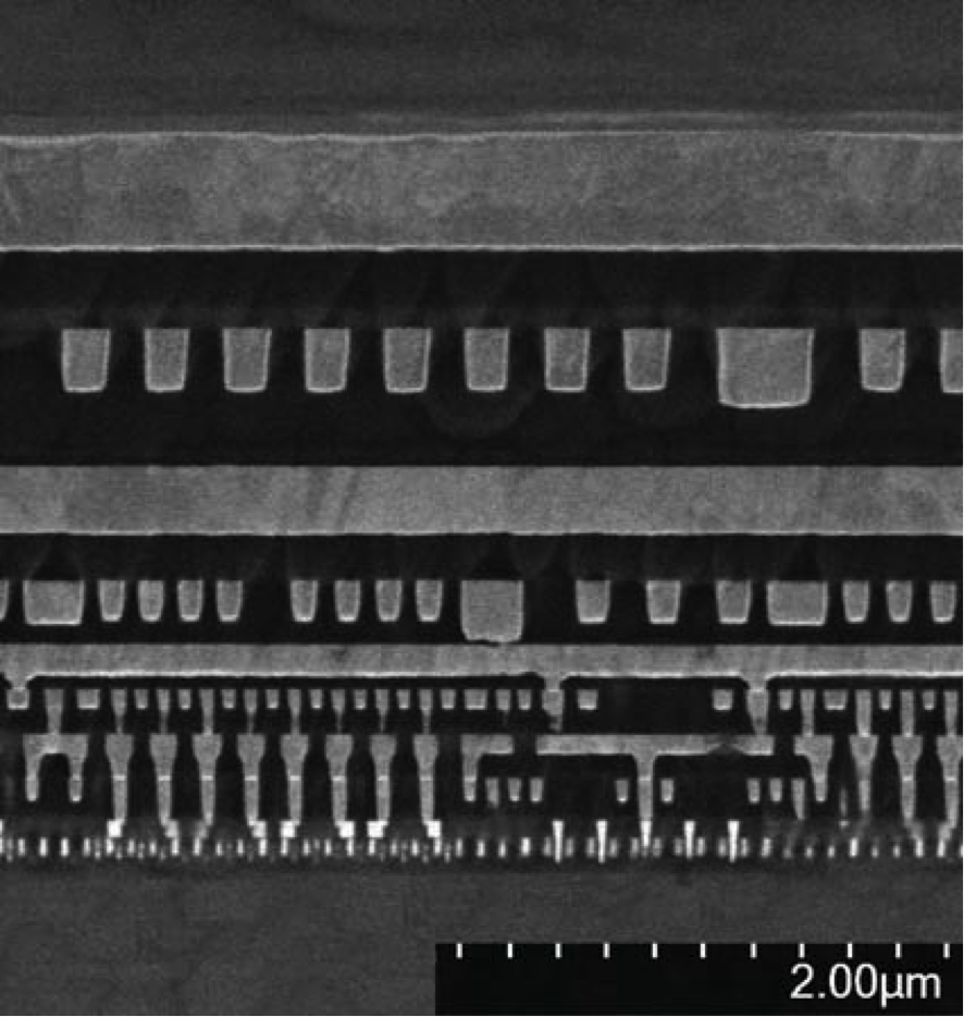 hrtem xsection of transistor